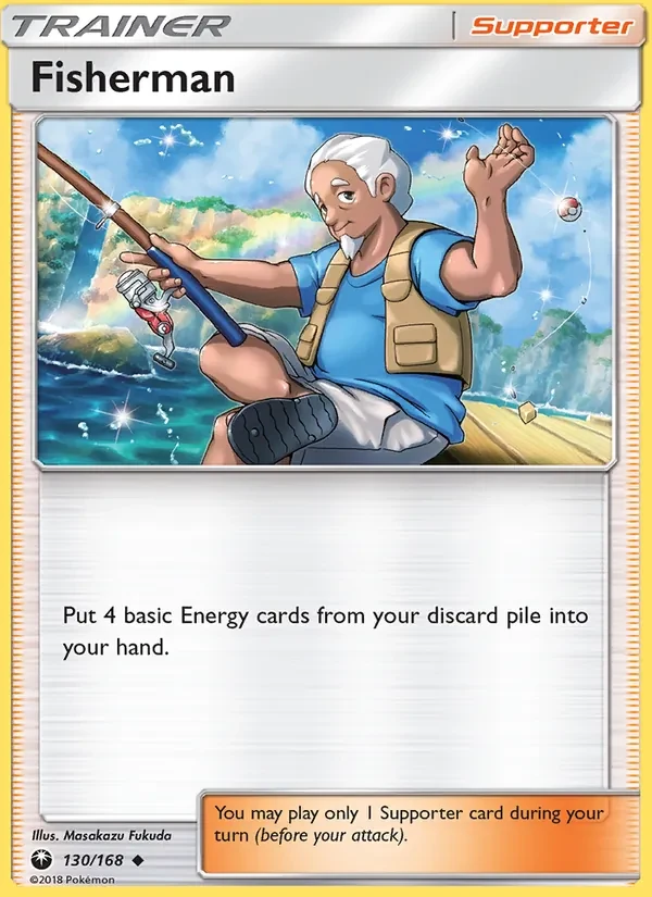 Fisherman 130/168 Celestial Storm Pokémon Karte