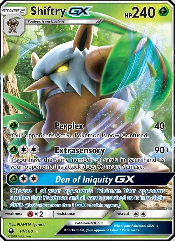 Shiftry GX 14/168 Celestial Storm Pokémon card