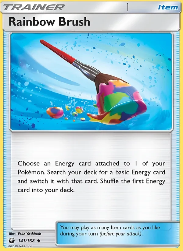 Rainbow Brush 141/168 Celestial Storm Pokémon card