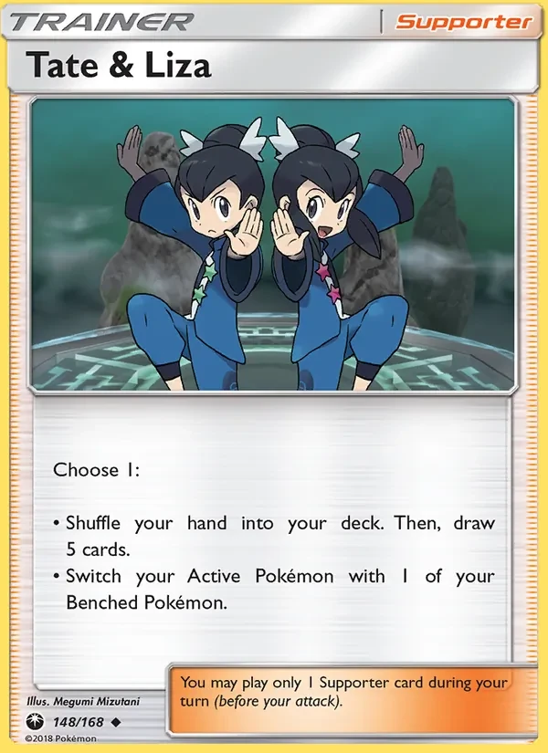 Tate & Liza 148/168 Celestial Storm Pokémon card