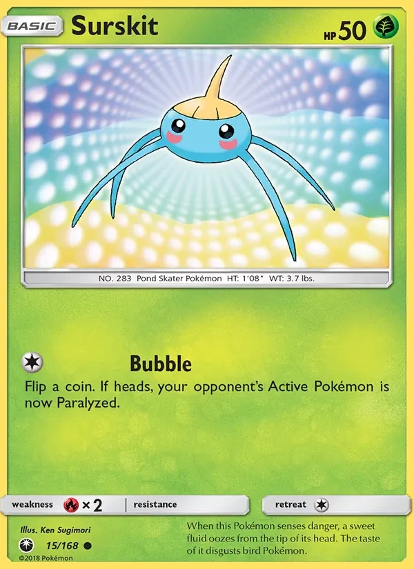 Surskit 15/168 Celestial Storm Pokémon kaart
