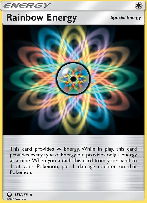 Rainbow Energy 151/168 Celestial Storm Pokémon card