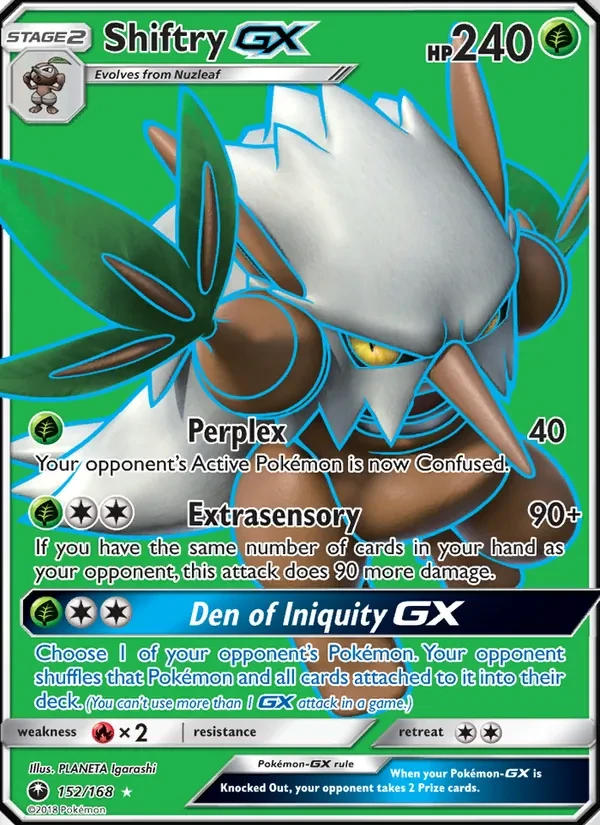 Shiftry GX 152/168 Celestial Storm Pokémon card