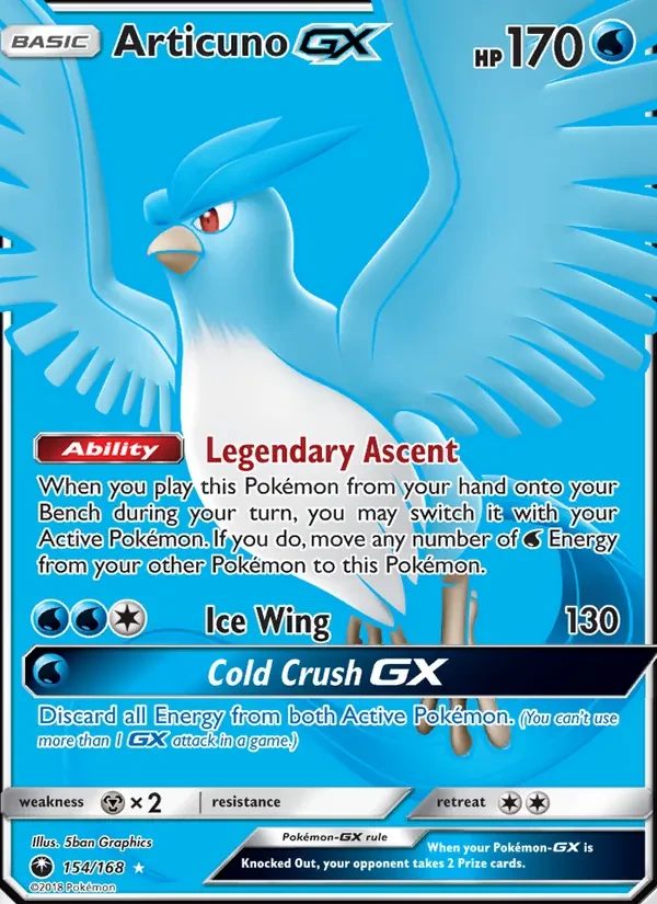 Articuno GX 154/168 Celestial Storm Pokémon card