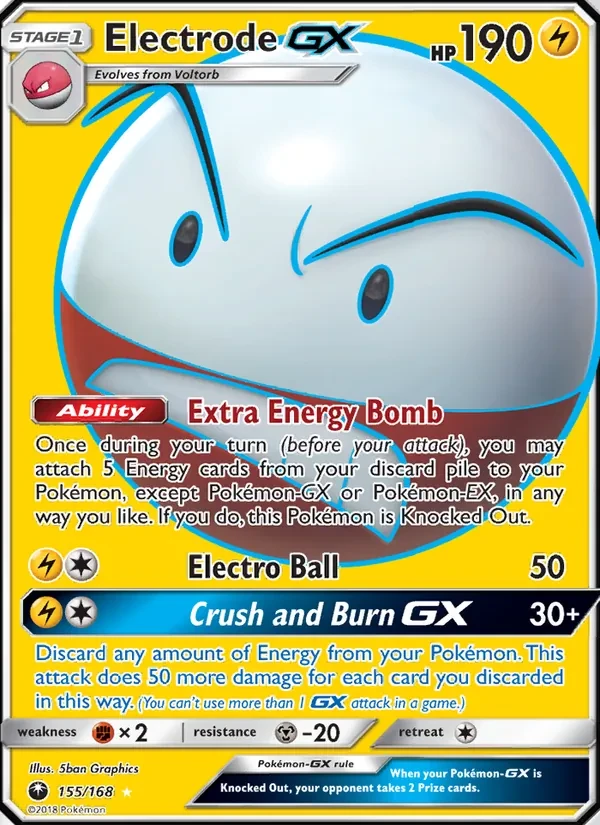 Electrode GX 155/168 Celestial Storm Pokémon card
