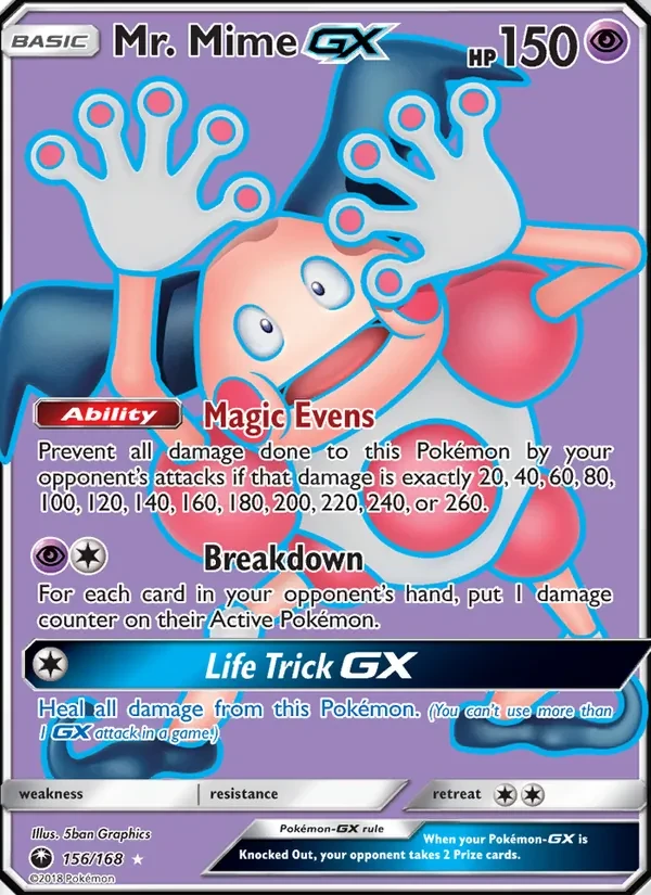 Mr. Mime GX 156/168 Celestial Storm Pokémon Karte