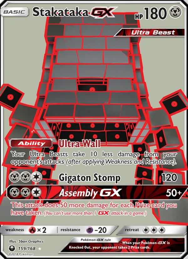 Stakataka GX 159/168 Celestial Storm Pokémon card