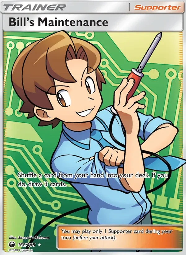 Bill’s Maintenance 162/168 Celestial Storm Pokémon card