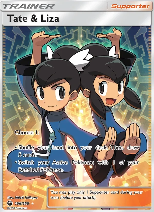 Tate & Liza 166/168 Celestial Storm Pokémon card