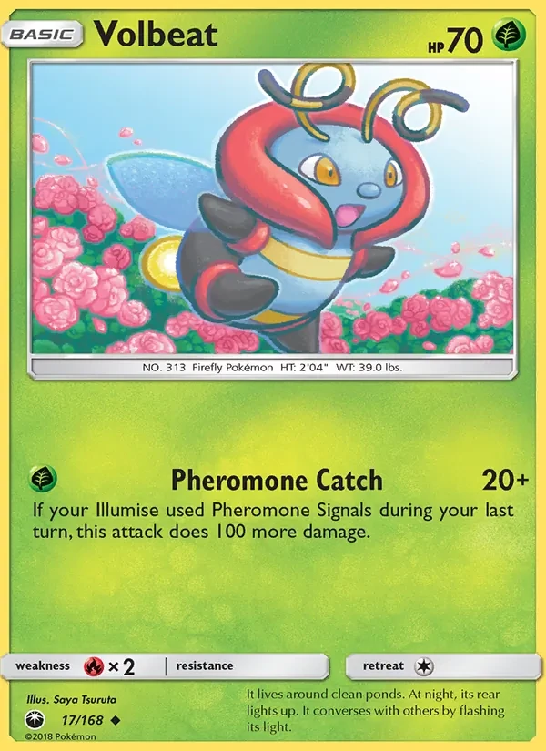 Volbeat 17/168 Celestial Storm Pokémon card