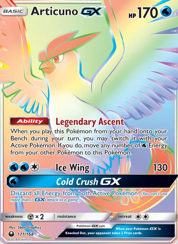 Articuno GX 171/168 Celestial Storm Pokémon card