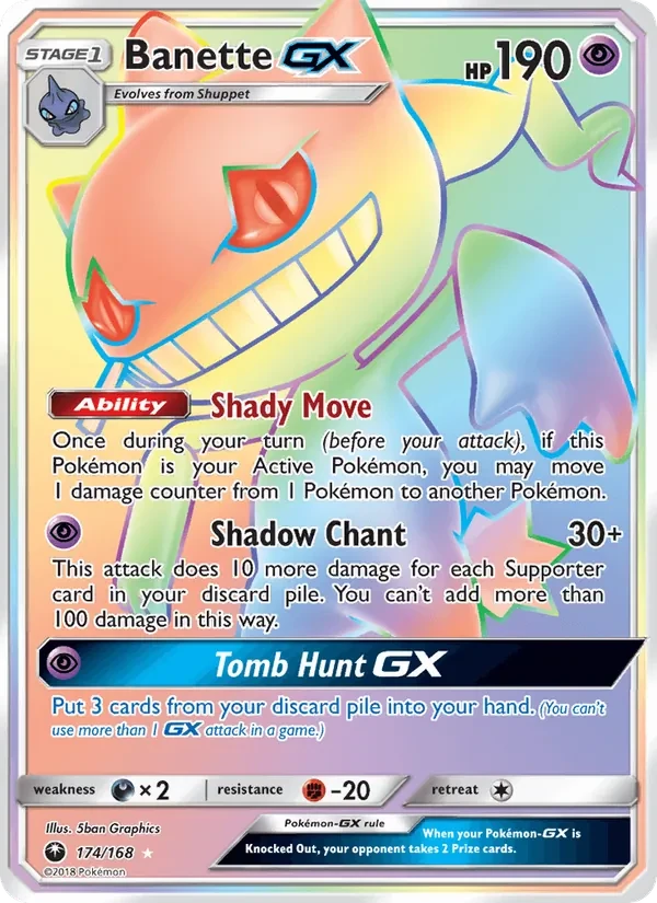Banette GX 174/168 Celestial Storm Pokémon card