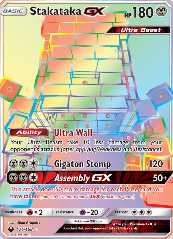 Stakataka GX 176/168 Celestial Storm Pokémon Karte