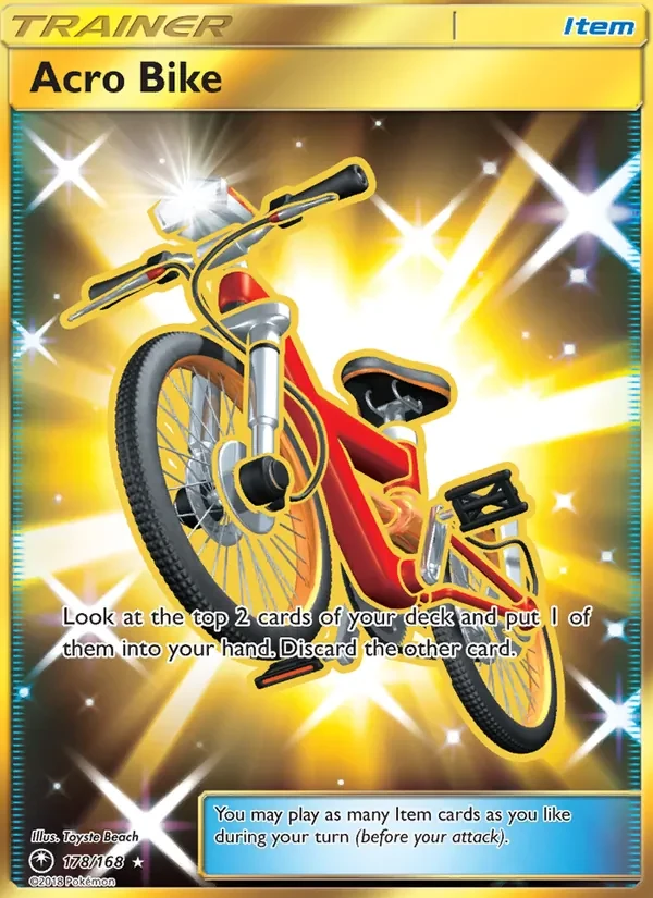 Acro Bike 178/168 Celestial Storm Pokémon Karte