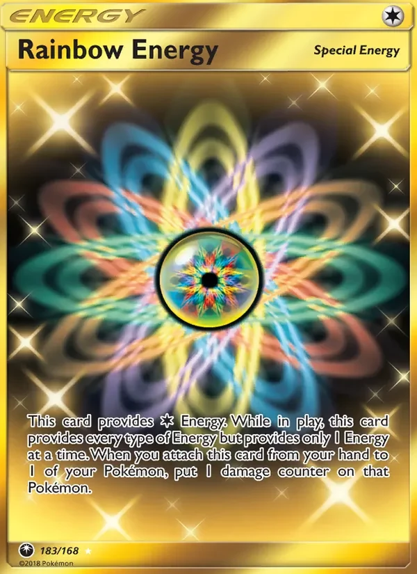 Rainbow Energy 183/168 Celestial Storm Pokémon card