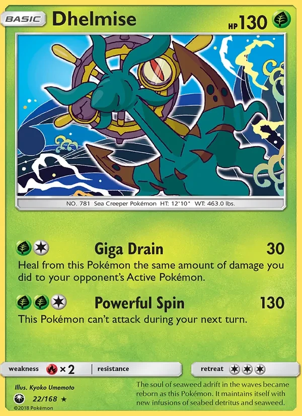 Carte Pokémon Dhelmise 22/168 Celestial Storm