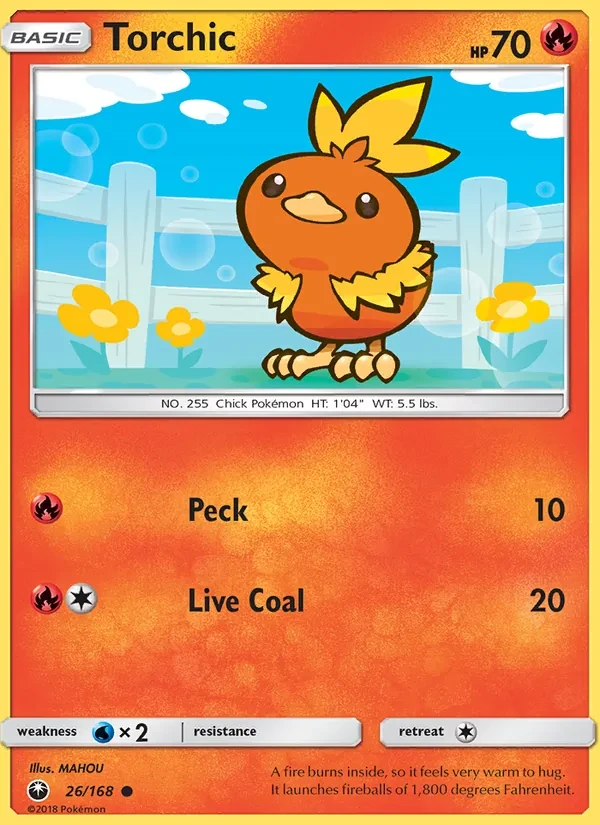 Torchic 26/168 Celestial Storm Pokémon Karte
