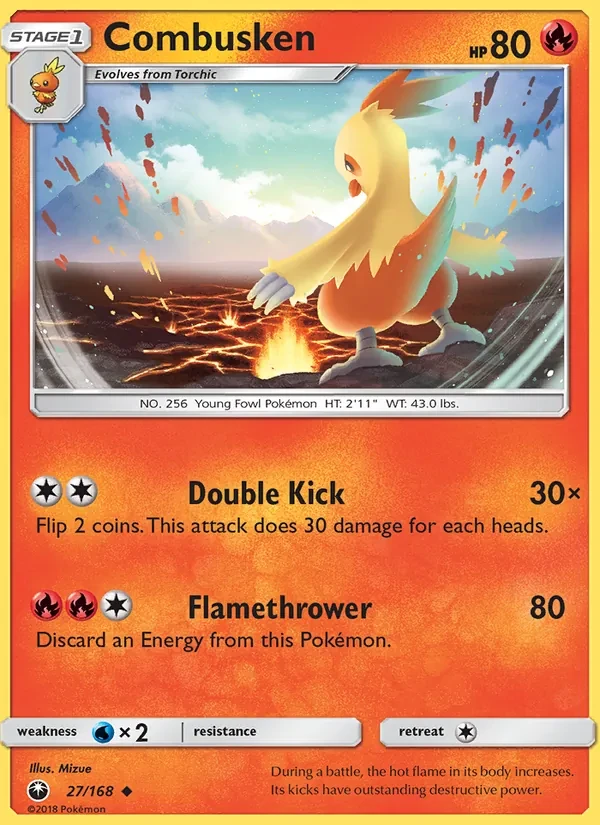 Carta Pokémon Combusken 27/168 Celestial Storm