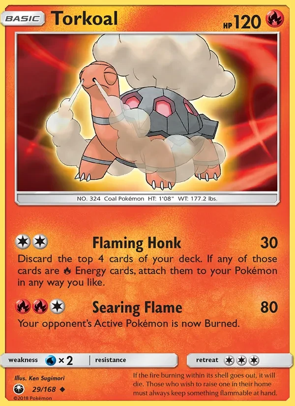 Torkoal 29/168 Celestial Storm Pokémon Karte