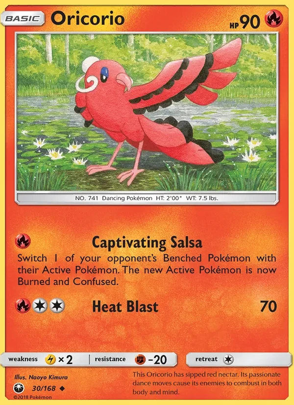 Oricorio 30/168 Celestial Storm Pokémon card