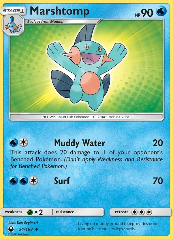 Carta Pokémon Marshtomp 34/168 Celestial Storm