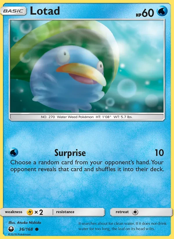 Lotad 36/168 Celestial Storm Pokémon card