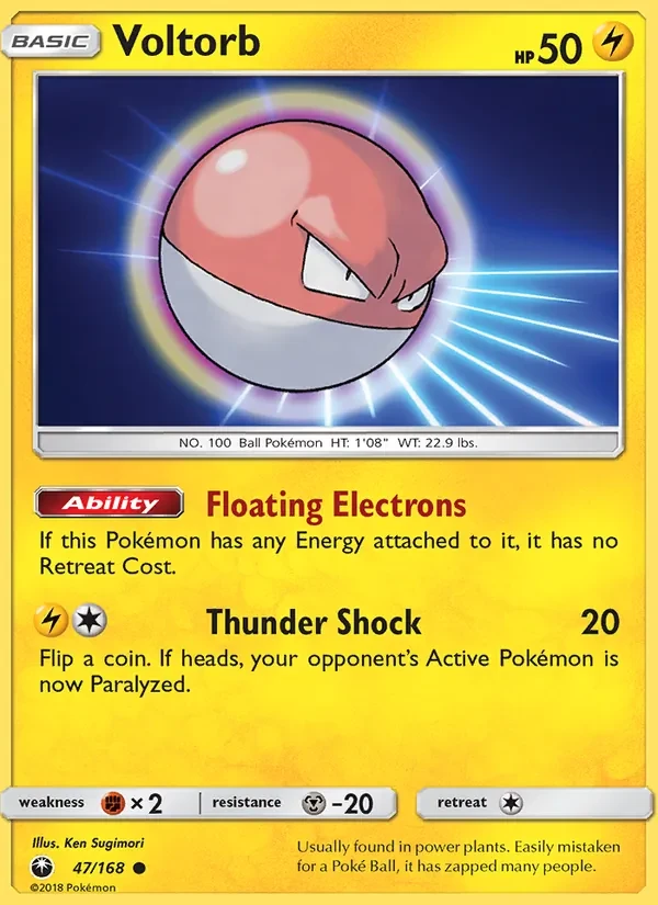Voltorb 47/168 Celestial Storm Pokémon card