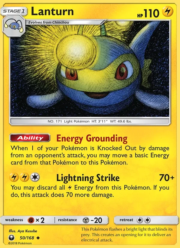 Lanturn 50/168 Celestial Storm Pokémon card