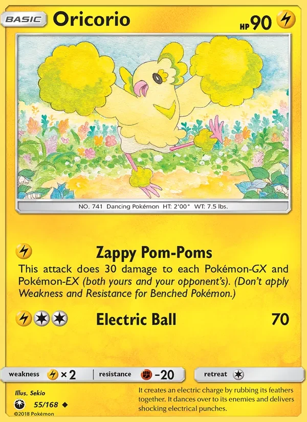 Oricorio 55/168 Celestial Storm Pokémon card