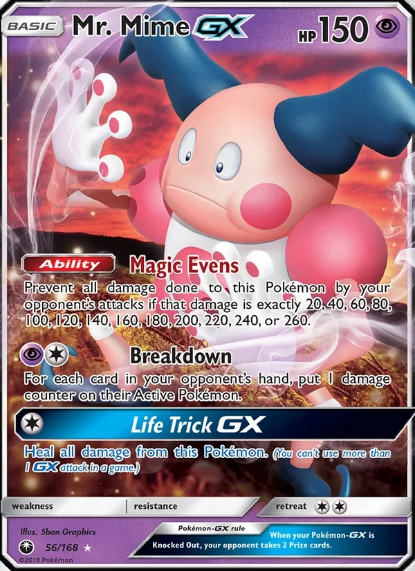 Mr. Mime GX 56/168 Celestial Storm Pokémon card