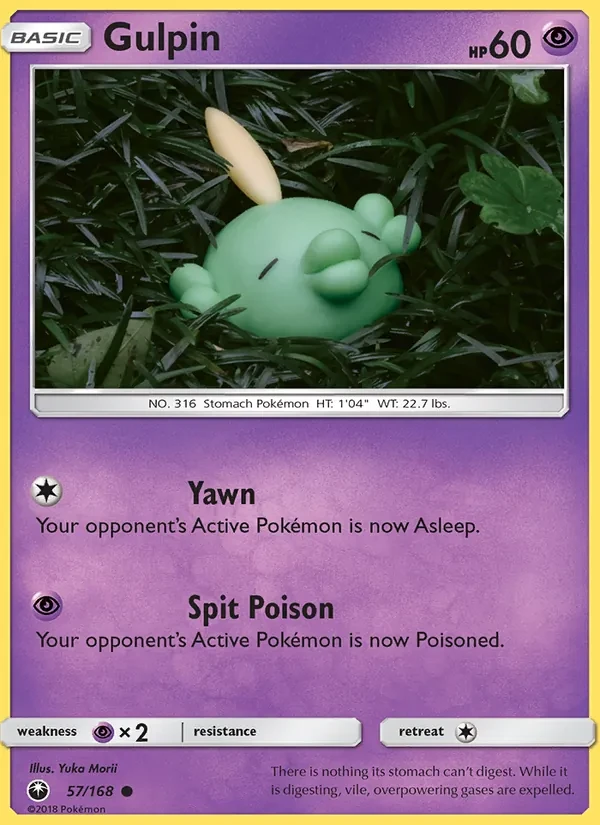 Gulpin 57/168 Celestial Storm Pokémon card