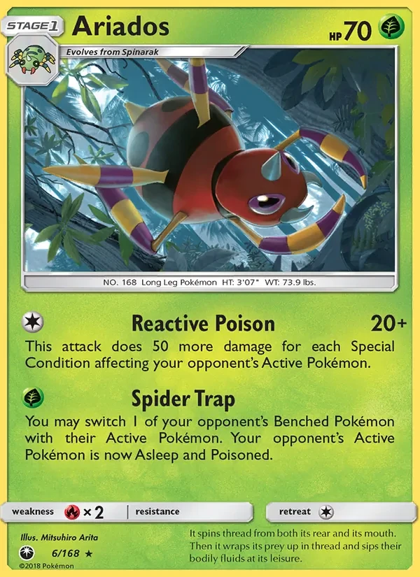 Ariados 6/168 Celestial Storm Pokémon Karte