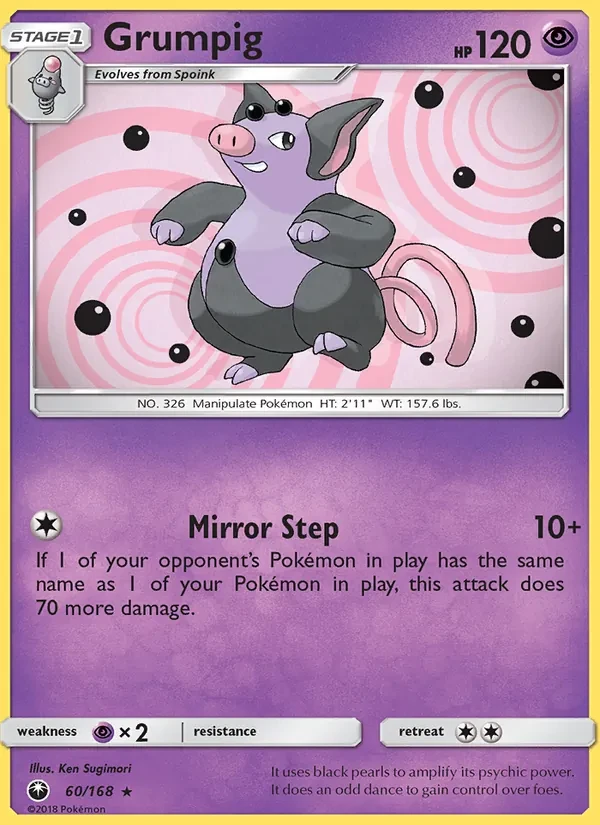 Grumpig 60/168 Celestial Storm Pokémon Karte