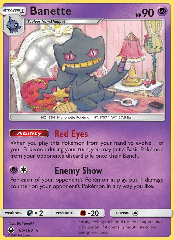 Banette 65/168 Celestial Storm Pokémon card