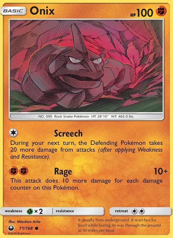 Onix 71/168 Celestial Storm Pokémon card
