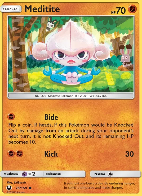Carta Pokémon Meditite 76/168 Celestial Storm