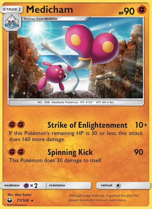Medicham 77/168 Celestial Storm Pokémon card