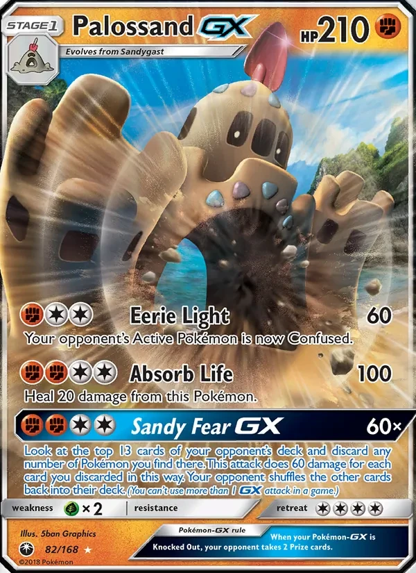 Palossand GX 82/168 Celestial Storm Pokémon card