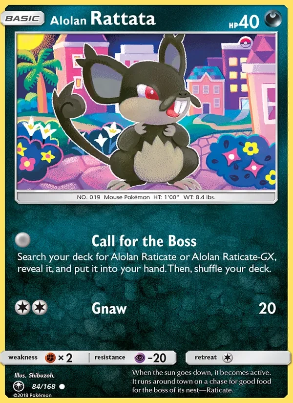 Alolan Rattata 84/168 Celestial Storm Pokémon card