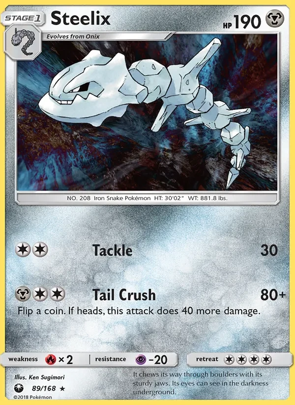 Steelix 89/168 Celestial Storm Pokémon card
