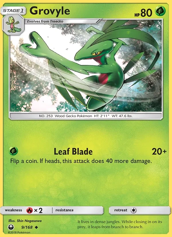 Grovyle 9/168 Celestial Storm Pokémon card