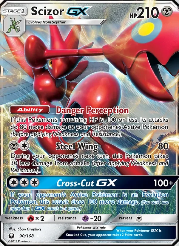 Scizor GX 90/168 Celestial Storm Pokémon card