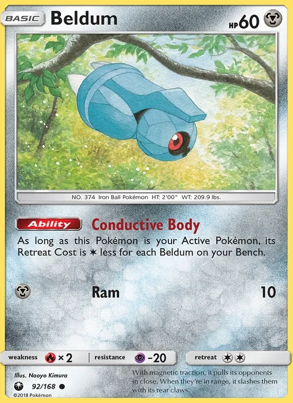 Beldum 92/168 Celestial Storm Pokémon card