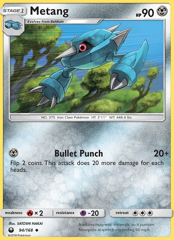 Metang 94/168 Celestial Storm Pokémon card
