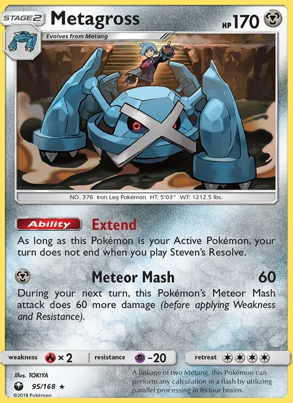 Metagross 95/168 Celestial Storm Pokémon card