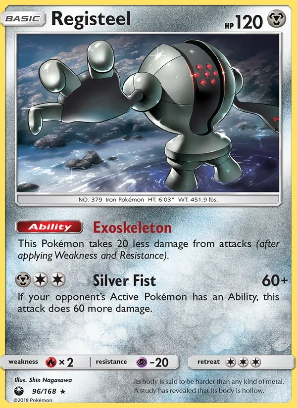 Registeel 96/168 Celestial Storm Pokémon card