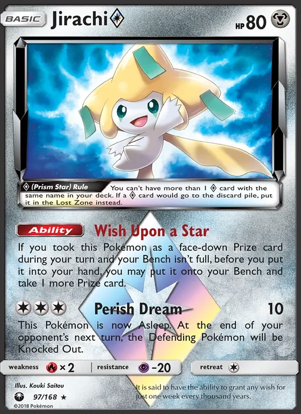 Jirachi ◇ 97/168 Celestial Storm Pokémon card
