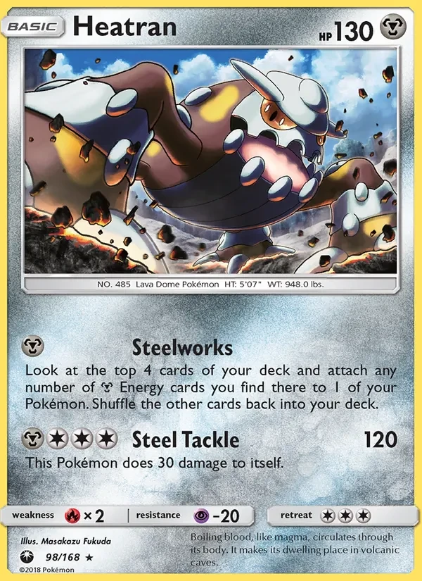 Heatran 98/168 Celestial Storm Pokémon card