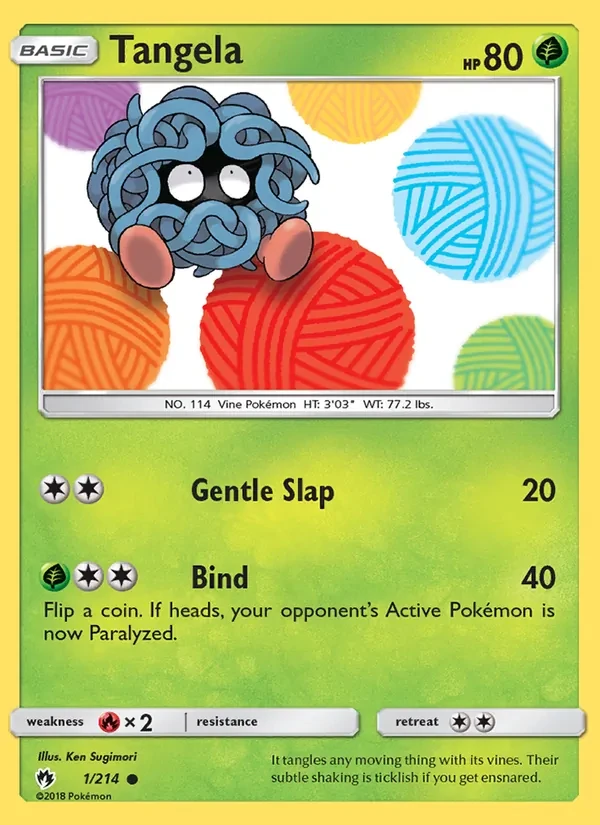 Tangela 1/214 Lost Thunder Pokémon card