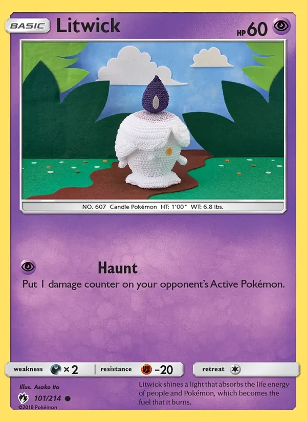 Litwick 101/214 Lost Thunder Pokémon card
